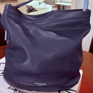 Coach Blue Leather Shoulder Bag